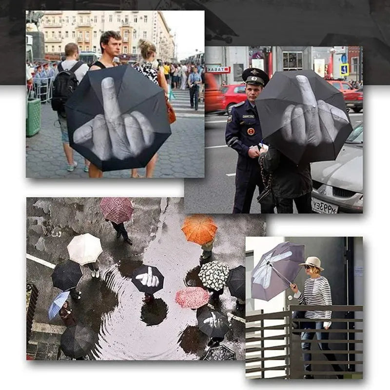 Folding Umbrella Automatic Eccentric Personality International Gesture - Bellarte Enchanté Folding Umbrella Automatic Eccentric Personality International Gesture